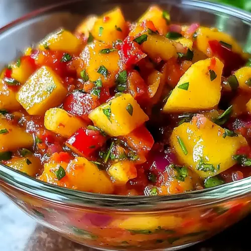 Sweet Spicy Peach Salsa
