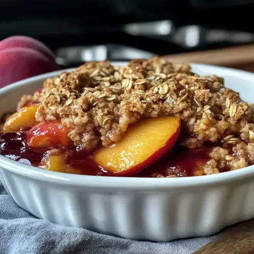 Creamy Greek Yogurt Peach Crisp