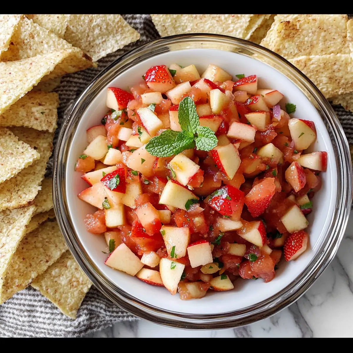 Apple Salsa with Strawberries